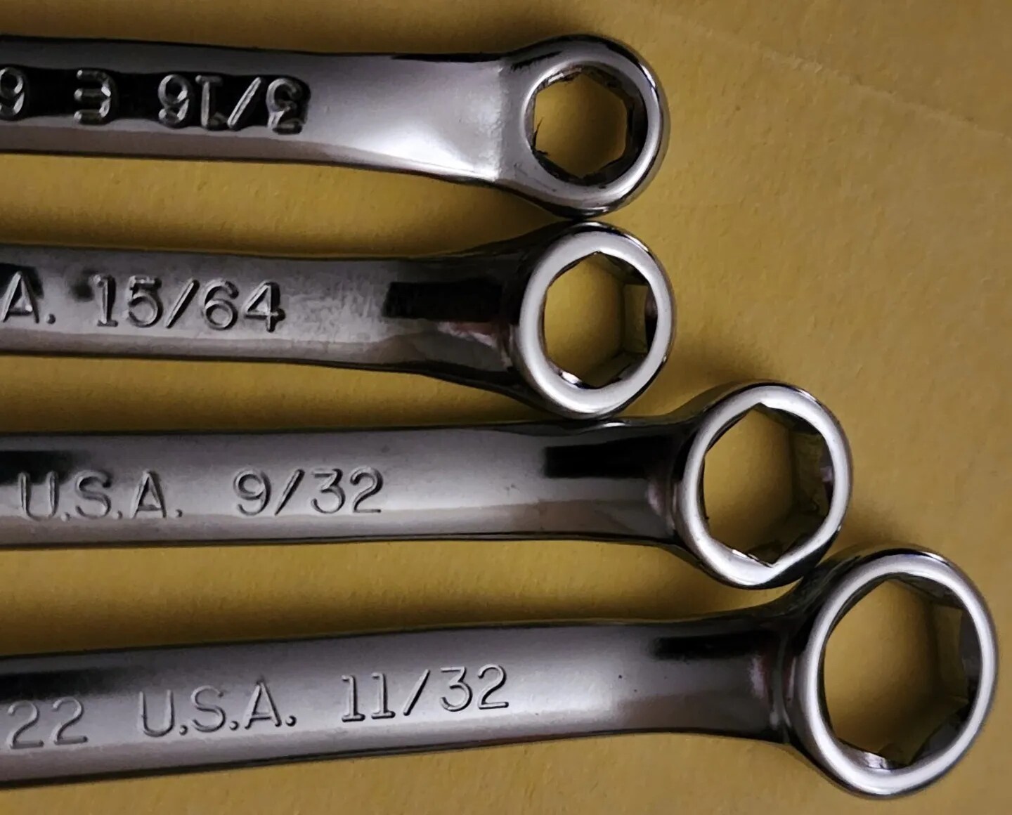 Easco Vintage 4 pc. Box End Wrench Set Heat Treated, Chrome Plated 🇺🇸 USA NOS