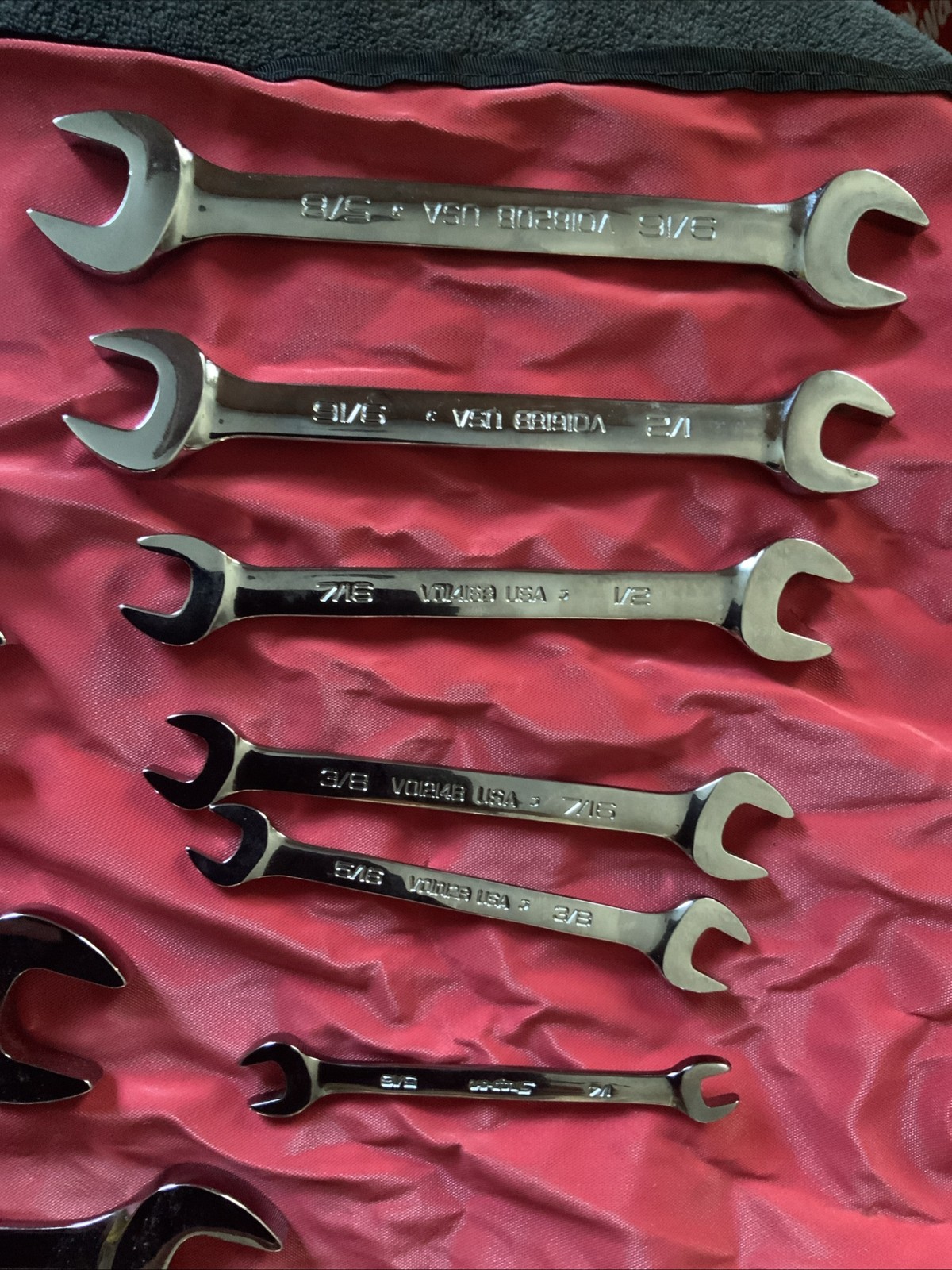 Snap On Double Open End Wrench Set, Big Set, 1/4 – 1 5/8….missing 1 In Set