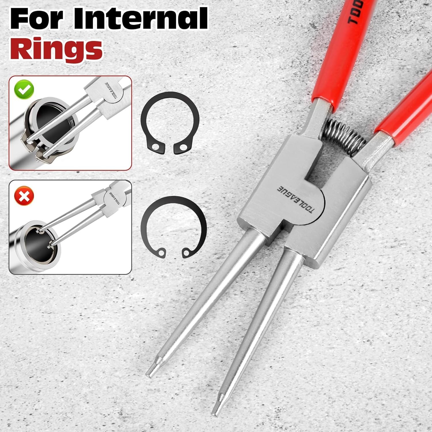 Snap Ring Pliers – 13″ Straight External, Alloy Steel