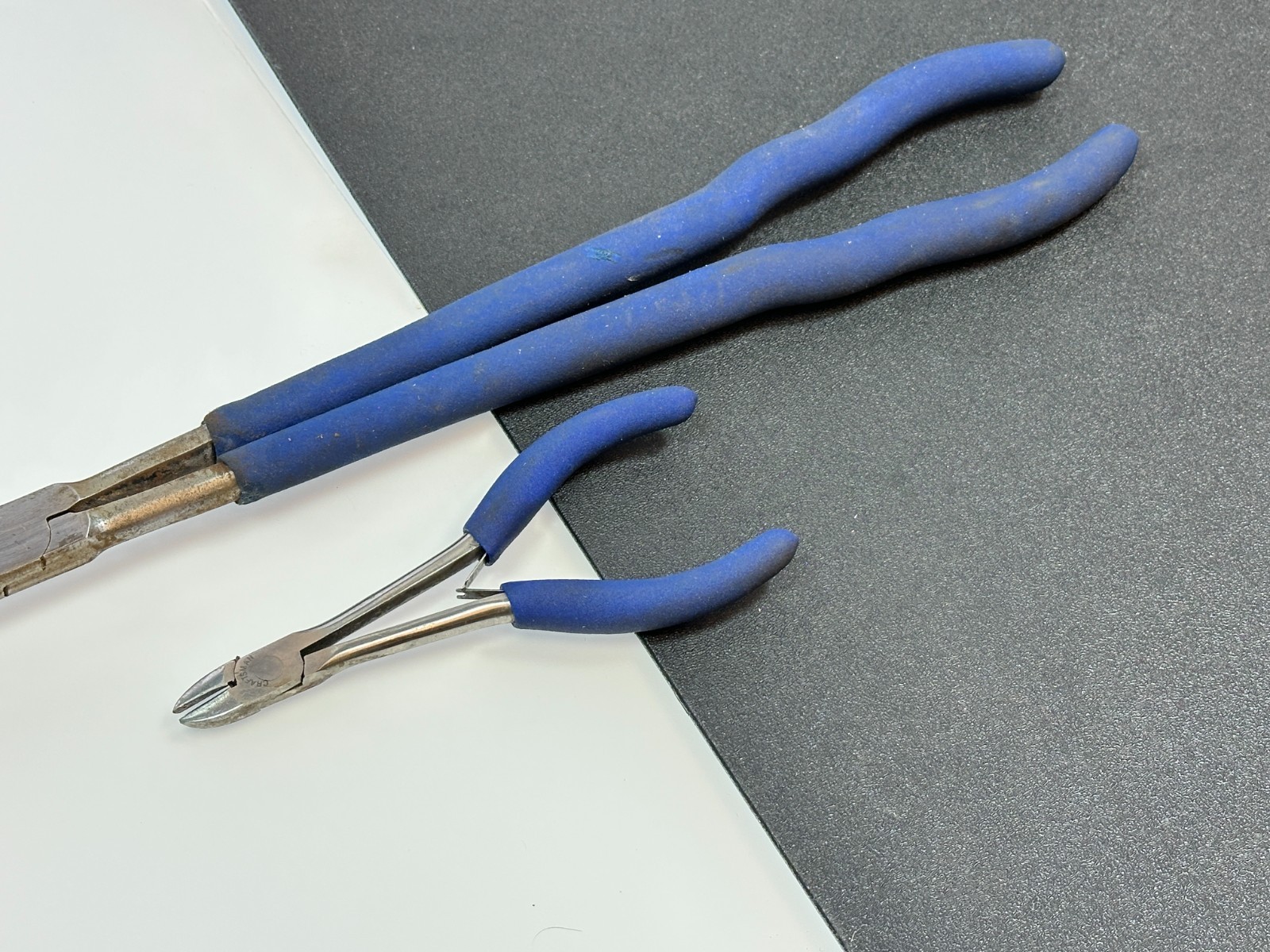 Craftsman Diagonal Pliers Blue Grip w/ Unknown XL Extra Long Long Nose Pliers