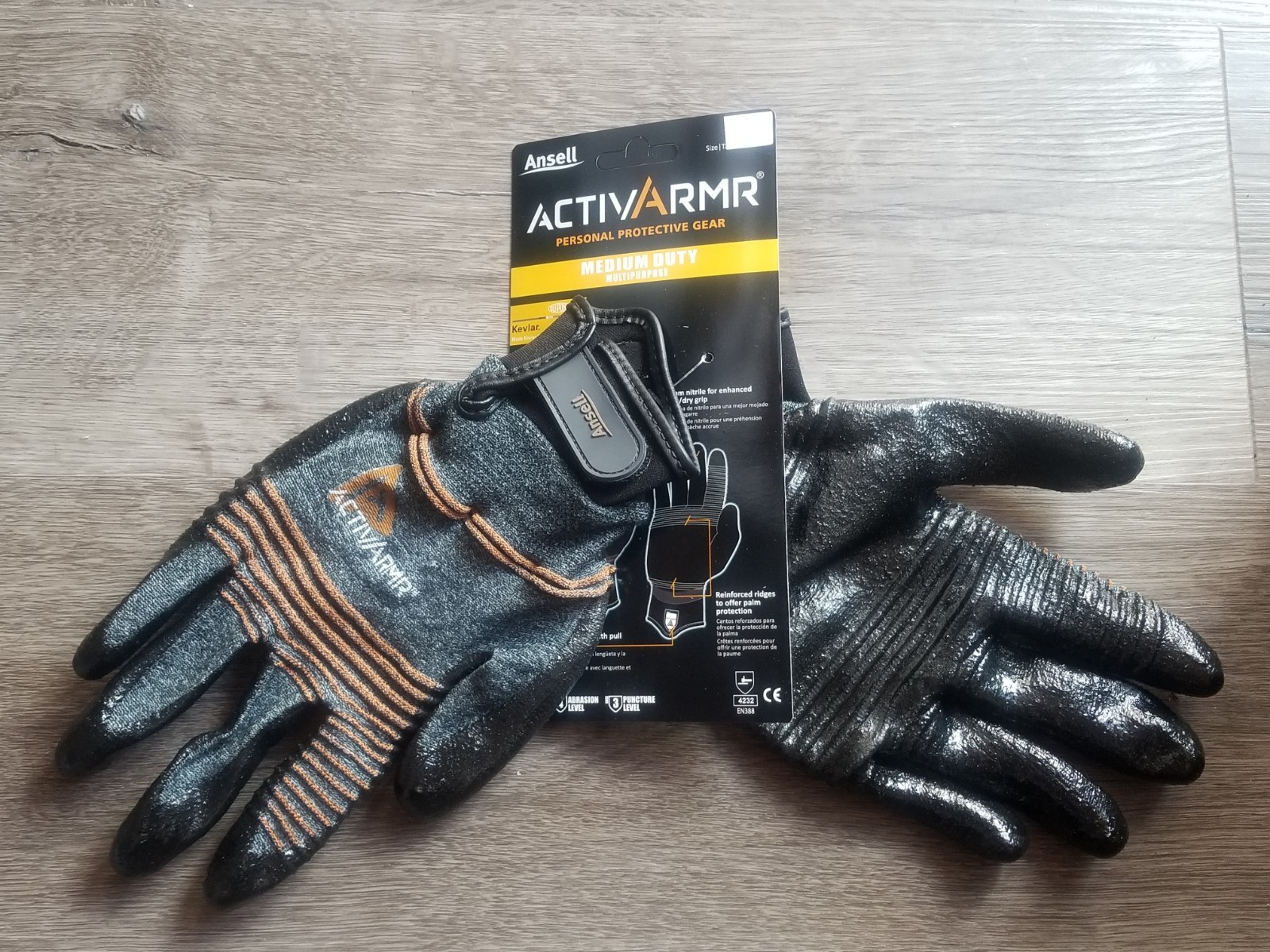 Ansell ActivArmr Medium Duty Gloves, Level 2 Cut protection sz-XL 97-008