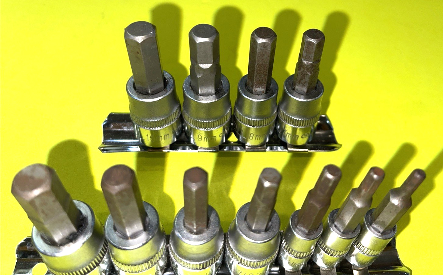 CORNWELL TOOLS 11 PIECE SAE. & METRIC MULTI DRIVE SHORT HEX SOCKET DRIVER SET