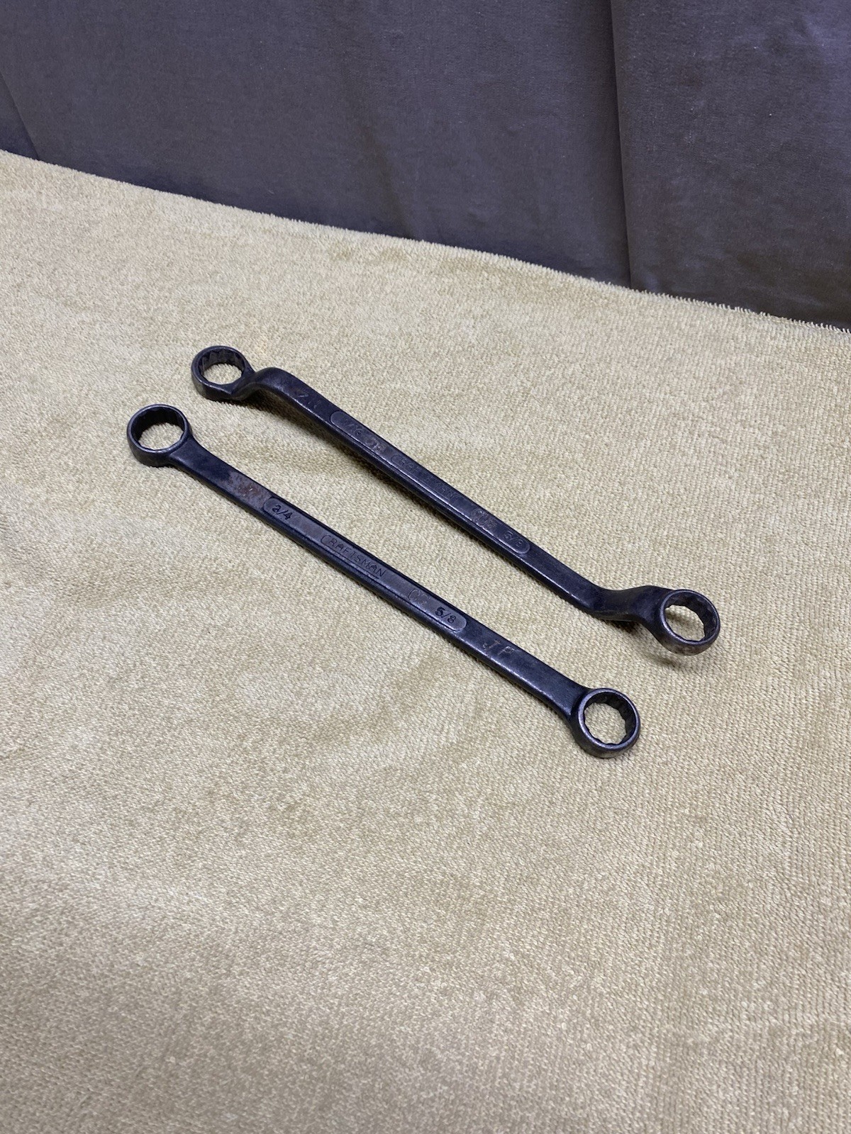 LOT OF 2 Craftsman Underline 5/8″ 11/16″ Offset Box Wrench 3/4 5/8 WRENCH