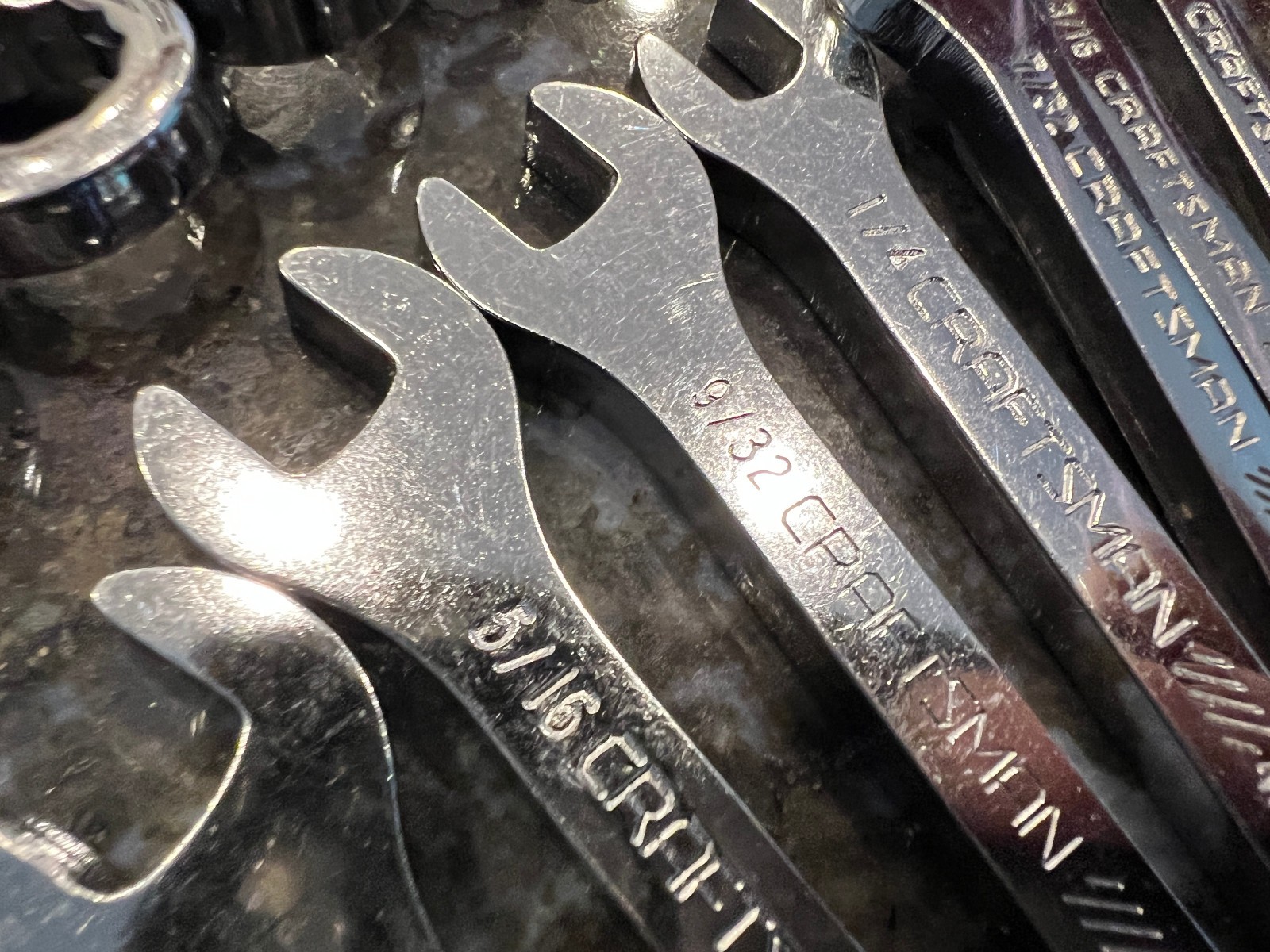 16 Pc Craftsman Stubby Midget Combo Wrench Set SAE 42320-29 Metric 42340-49