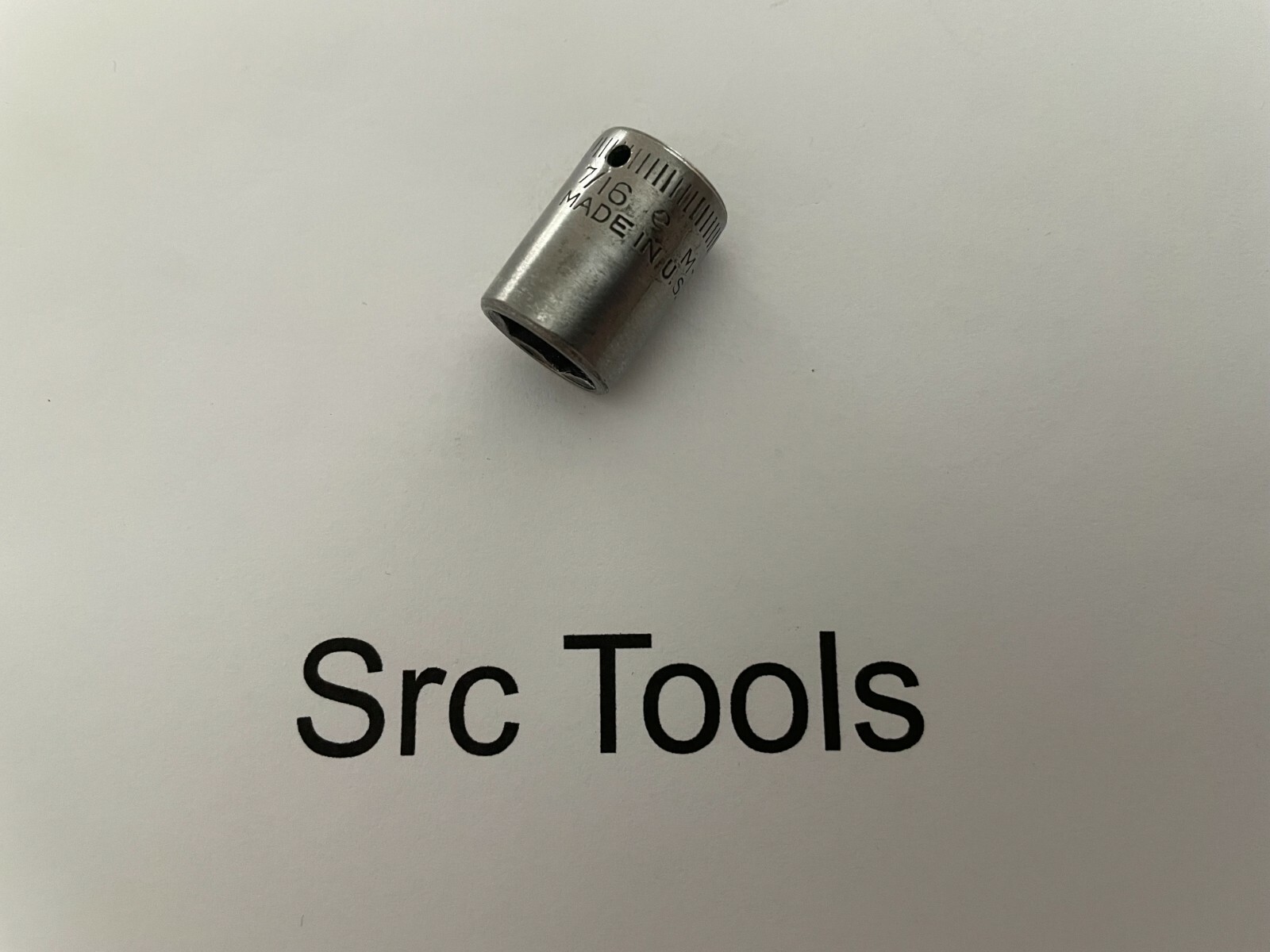 *RARE 1940* Snap-On Tools USA 9/32″ Driv 7/16″ SAE 6pt Midget Chrome Socket M-14