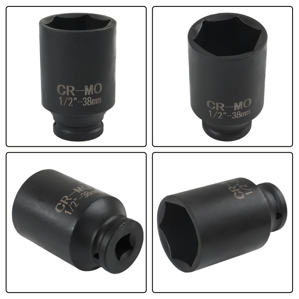 9 Pcs 1/2″ Drive Metric Axle Hub Nut Socket 29-38mm Deep Impact Socket Tool New
