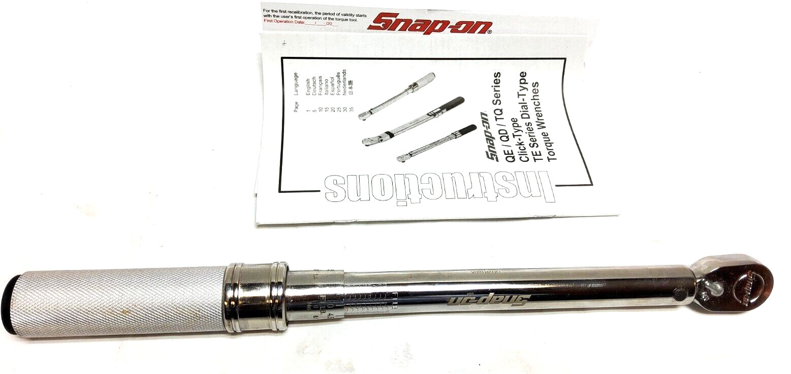 New Snap-on 3/8″ drive Fixed Head 20 – 100 ft lb Torque Wrench QD2R100A 2022 23
