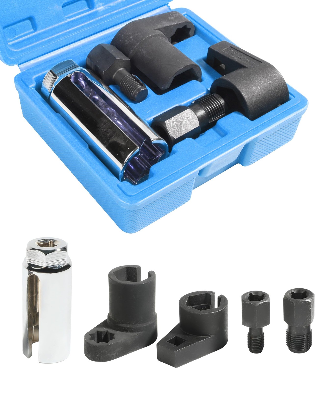 Llave Extractor Sensor Oxígeno Sonda Lambda 22mm Cr-Mo Reparador Rosca Autos 5PC