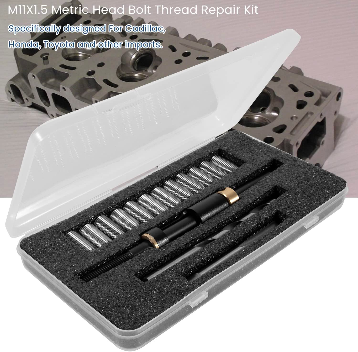 35119S M11 x 1.5 Metric Head Bolt Thread Repair Kit for Cadillac Honda Toyota