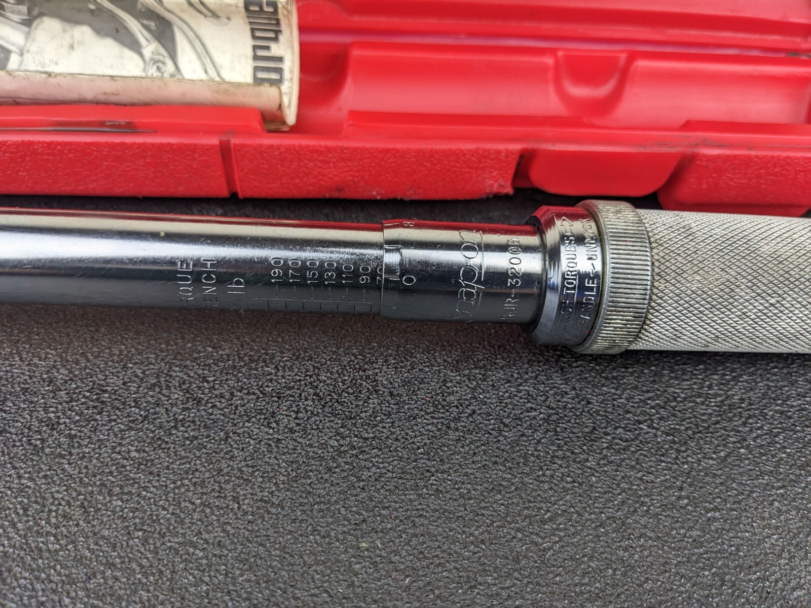 #bp316 Snap-On Tools QJR3200B 1/2″ Click Type Torque Wrench 30-200 FT LBS