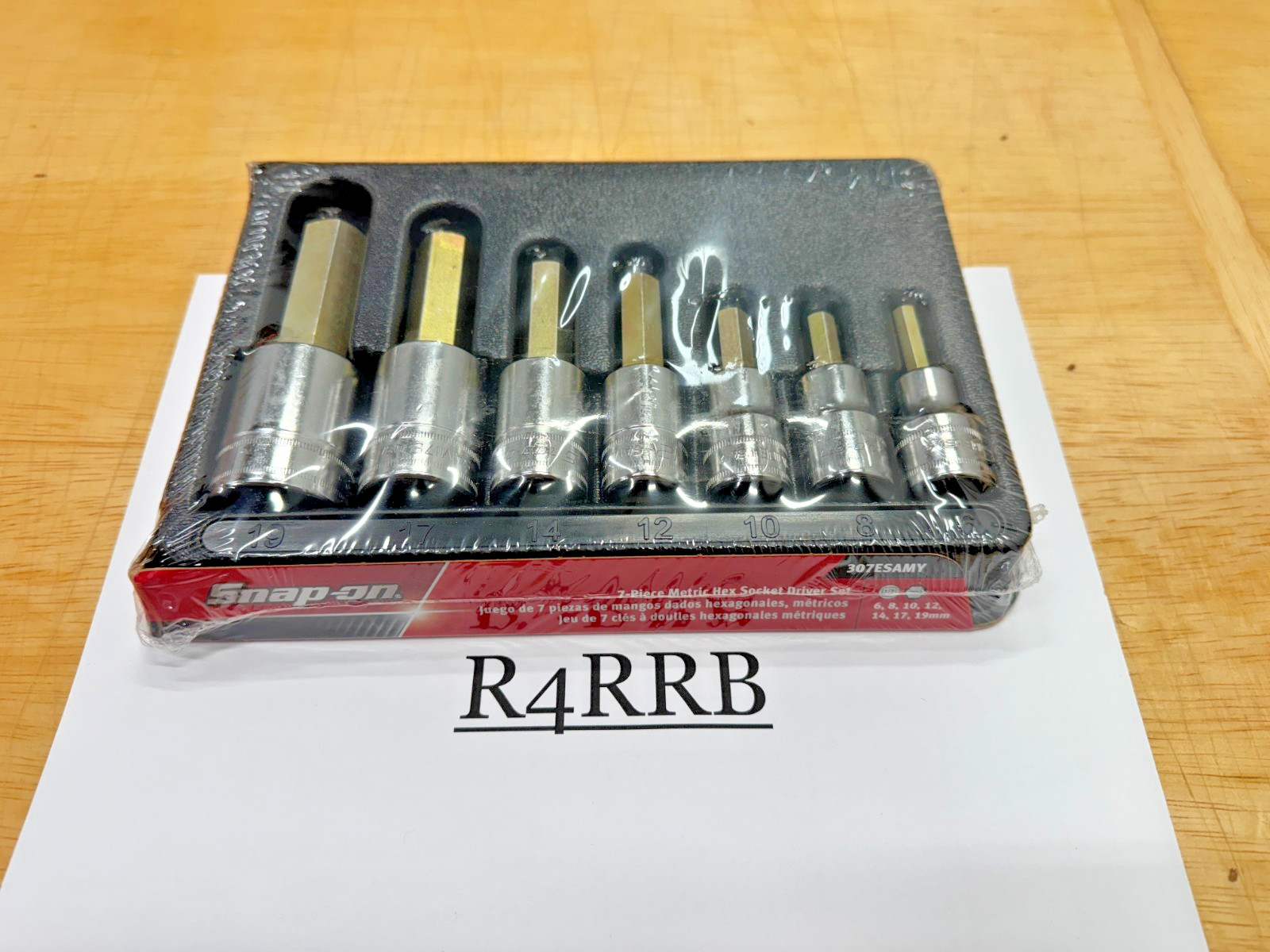 Snap-On Tools USA NEW 7pc 1/2″ Drive METRIC Hex Bit Socket Driver Set 307ESAMY