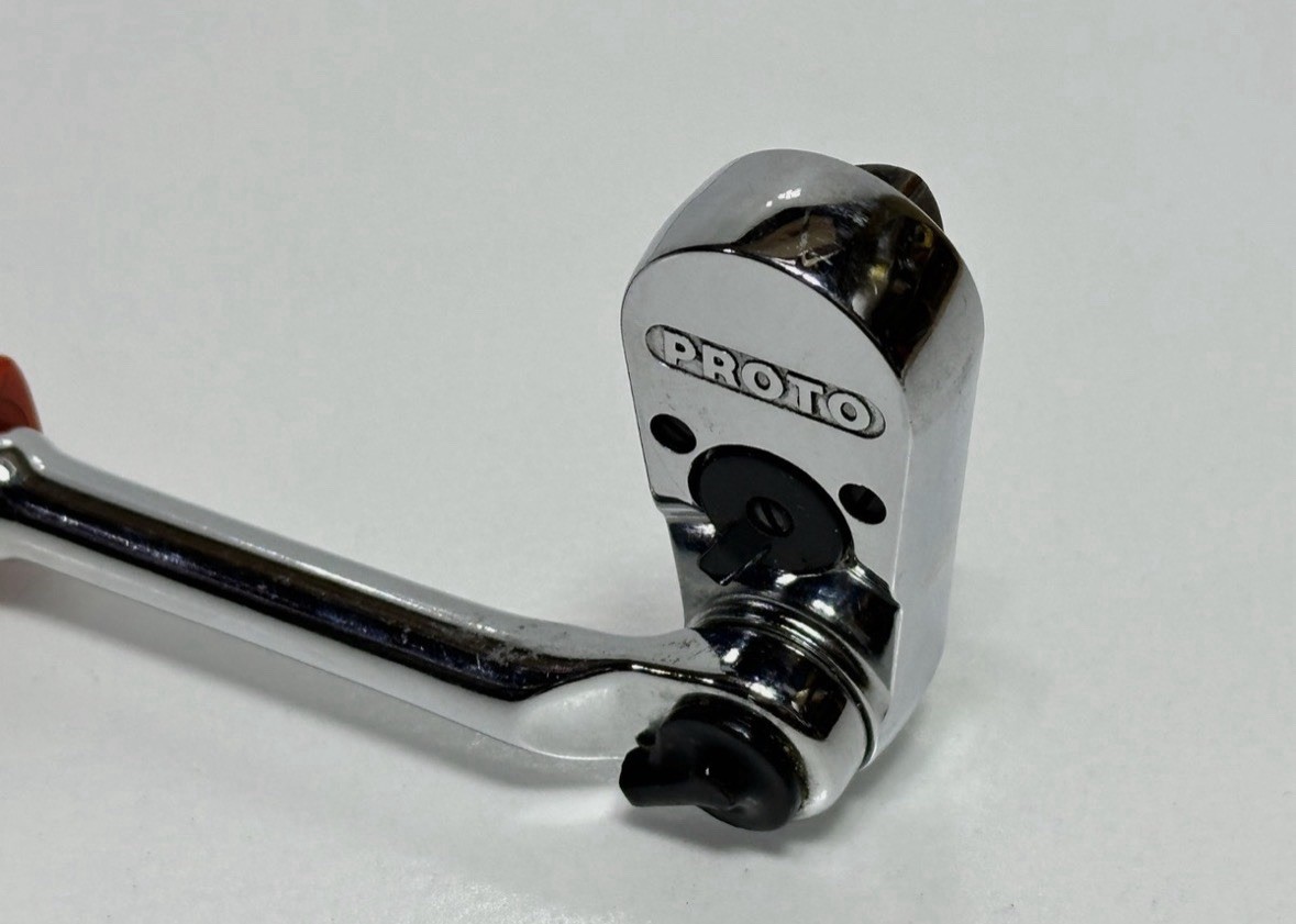 Proto USA Made (Rare) Professional 5257L 3/8″ Drive Indexable Ratchet Red Handle