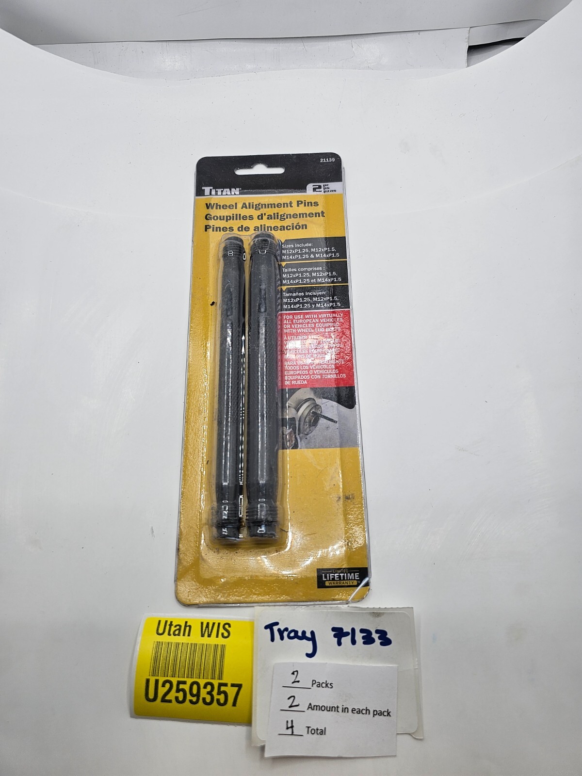 (4 Piece) Titan Tools 21139 Wheel Alignment Pin
