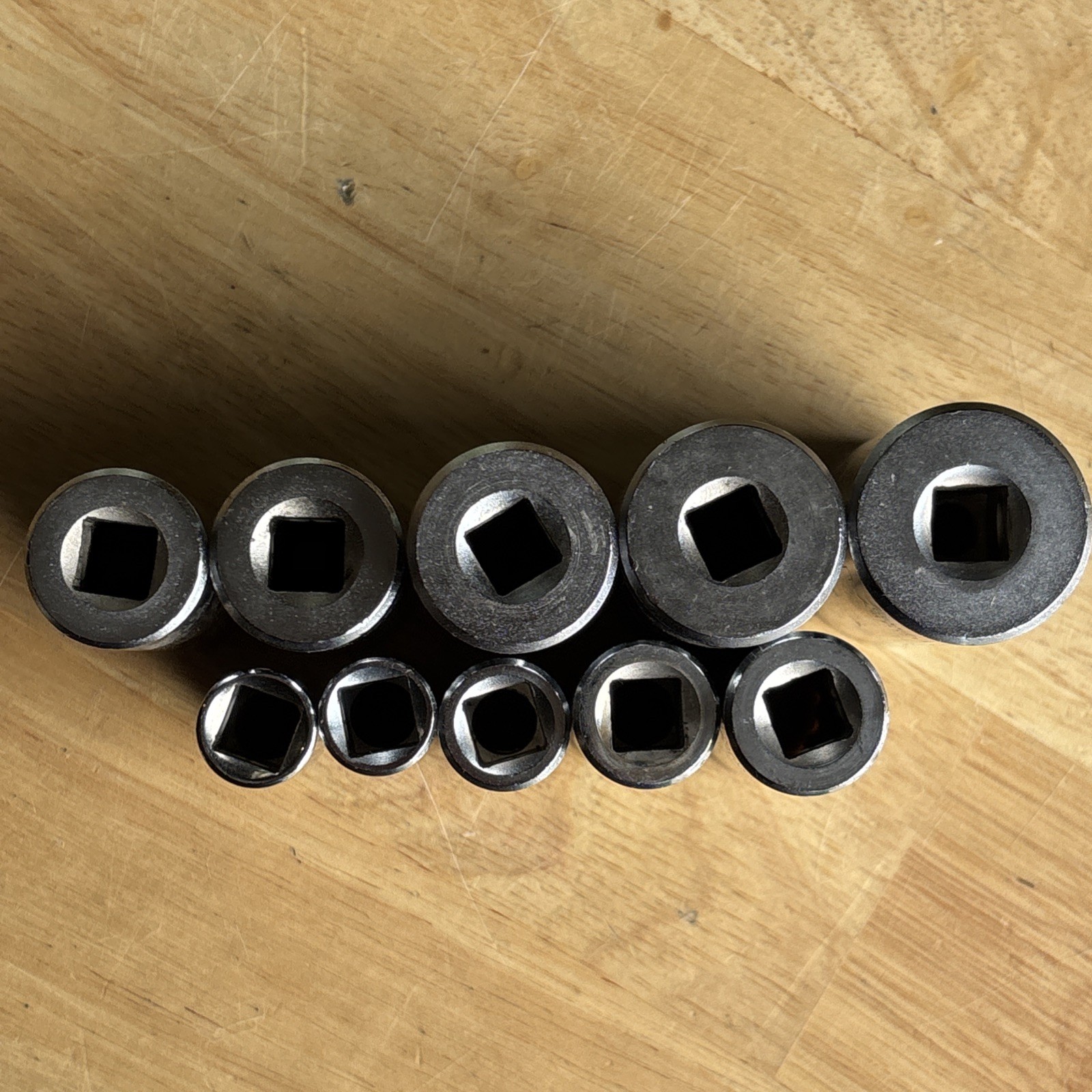 Husky SAE Deep Socket Set 3/8″ Drive 12 Point 10pc 3/8″ to 15/16″ Vtg USA