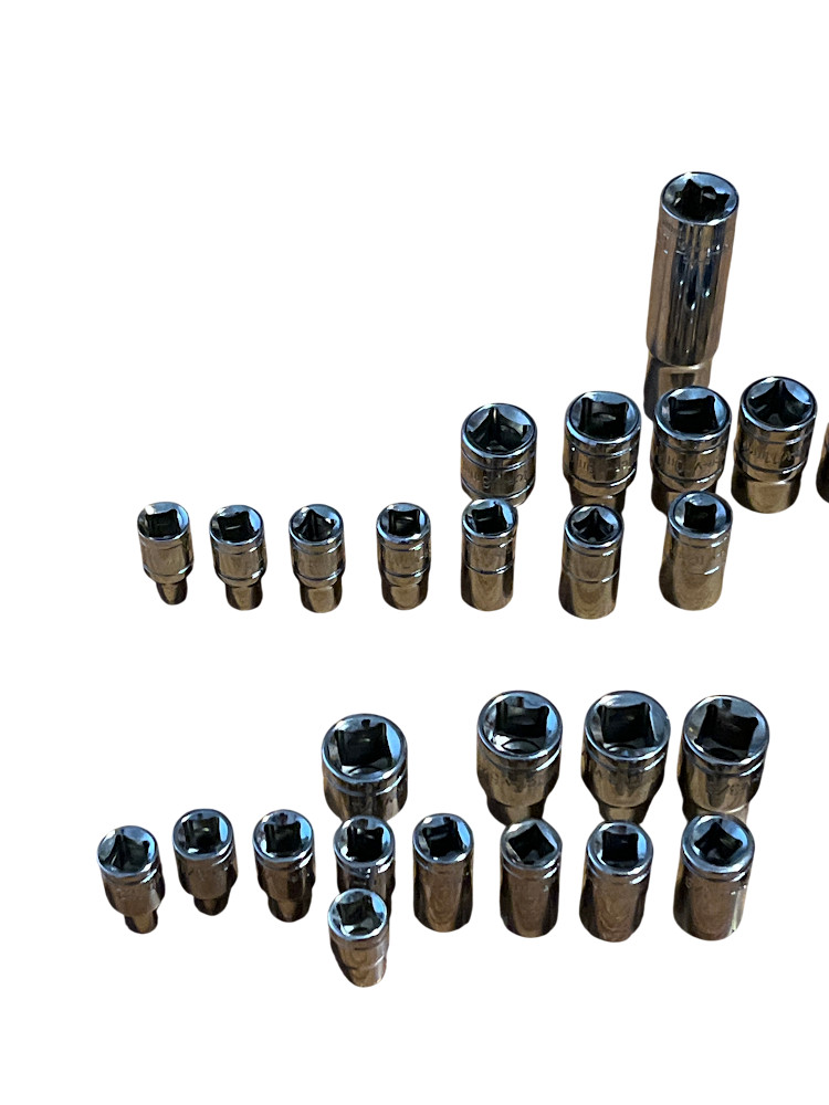 Performax CR-V Chrome Socket Set 42pc 1/4 & 3/8 in Drive Metric + SAE 6 Point
