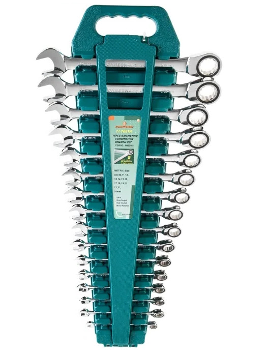 Jonnesway W45613S 13Pcs Ratcheting Combination Wrench 72 Teeth SAE 1/4 to 1 In