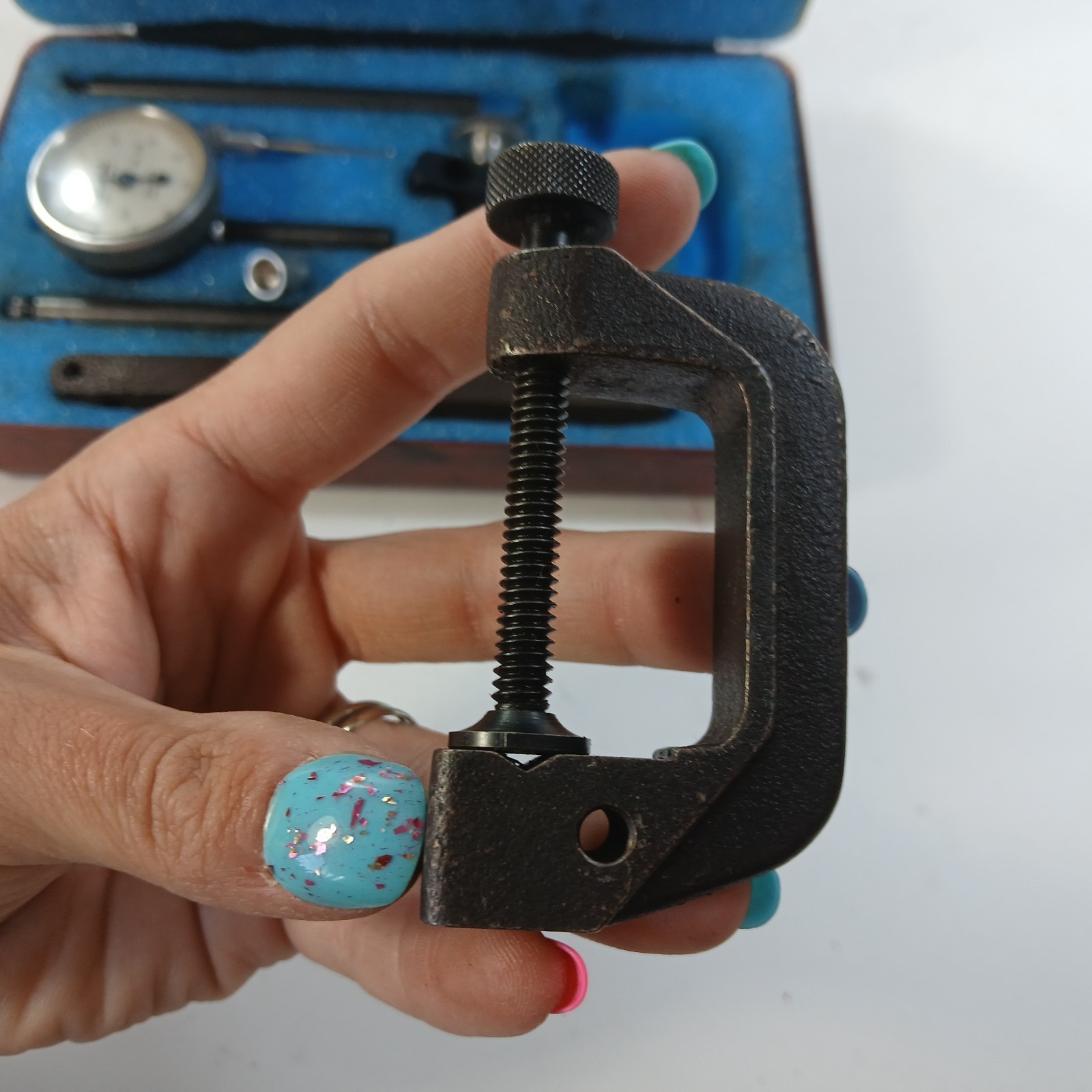 CENTRAL TOOLS No. 200 –  DIAL INDICATOR MEASURING SET W/CASE Vintage