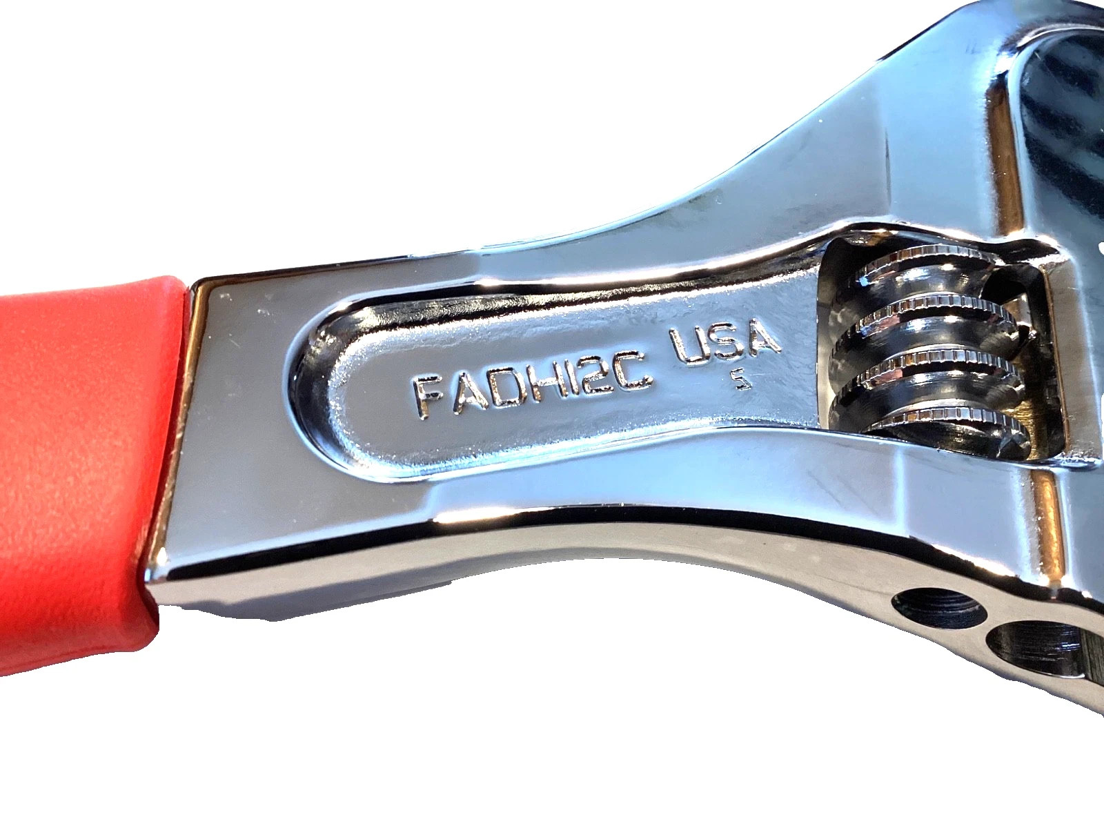 Snap On 12” Flank Drive Plus RED Soft Grip Adjustable Wrench FADH12C USA NEW