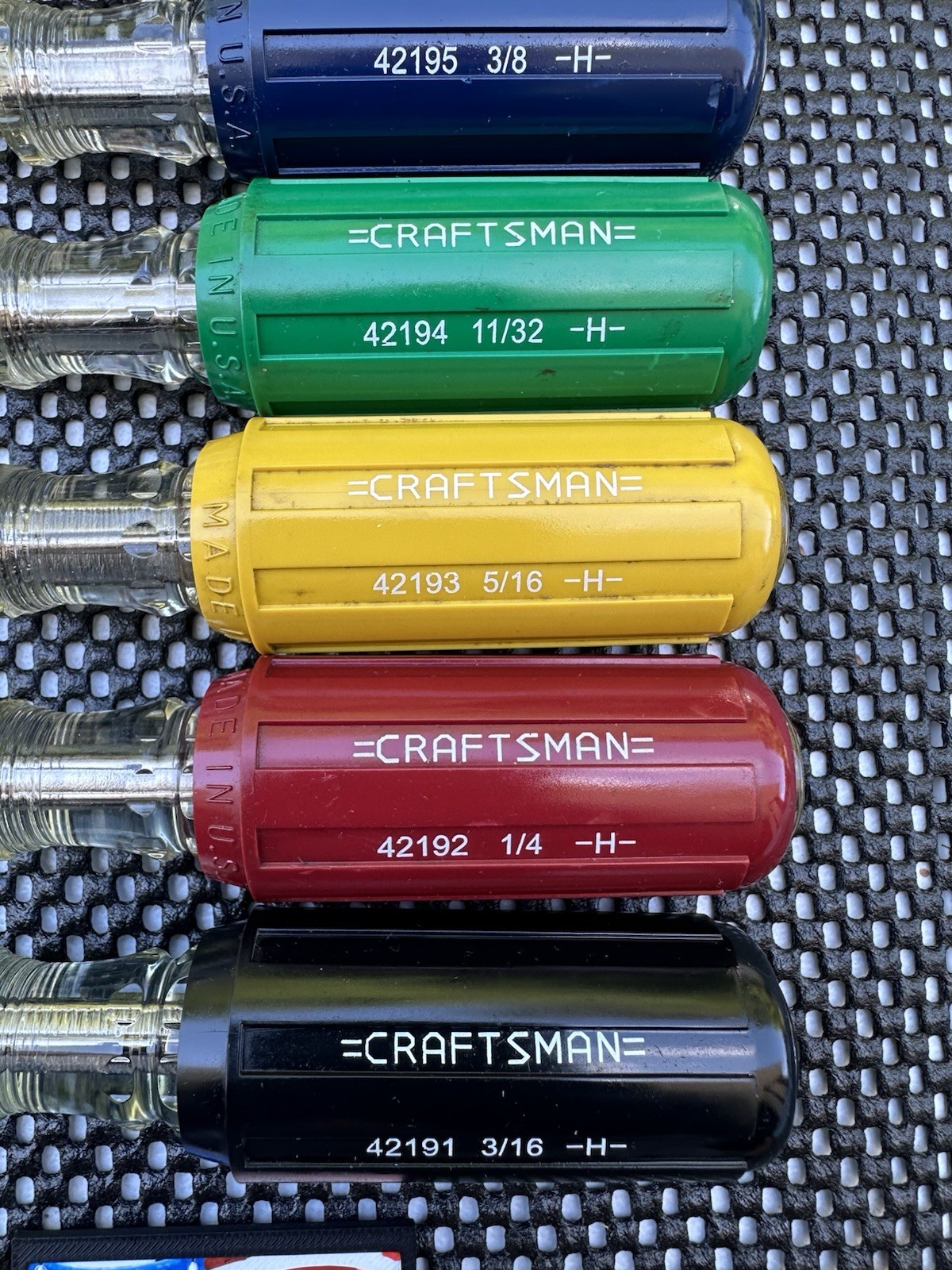 NOS 🔥 Sears Craftsman USA 🇺🇸 7pc SAE Cushion Grip Nut Driver Set 42190 READ