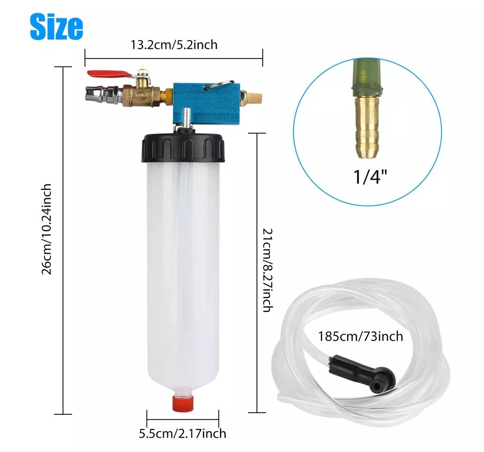 1*Vacuum Brake Bleeder Car Vehicle Tank Fluid Oil Change Pump Equipment Tool Kit