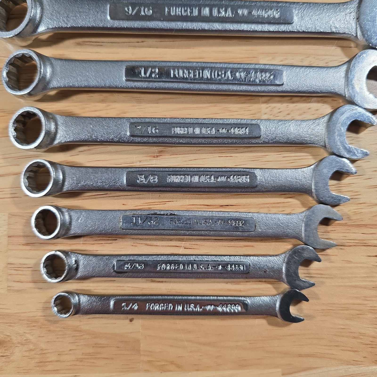Vintage Craftsman 14pc SAE Combination Wrench Set 12 Pt 1/4″ – 1″ USA V VV
