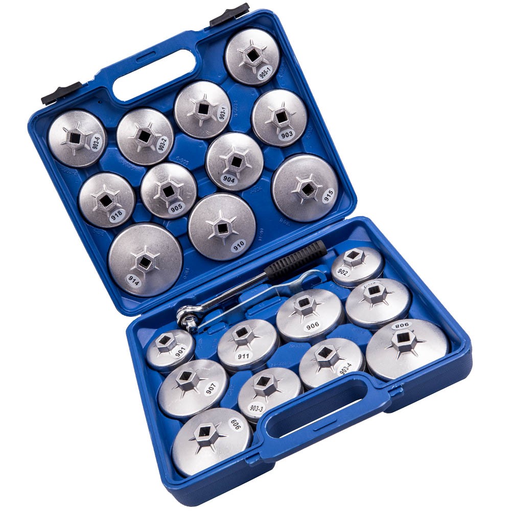 1/2″ Drive Oil Filter Socket Cup Cap w/ Adjustable Wrench Removal Tool Kit