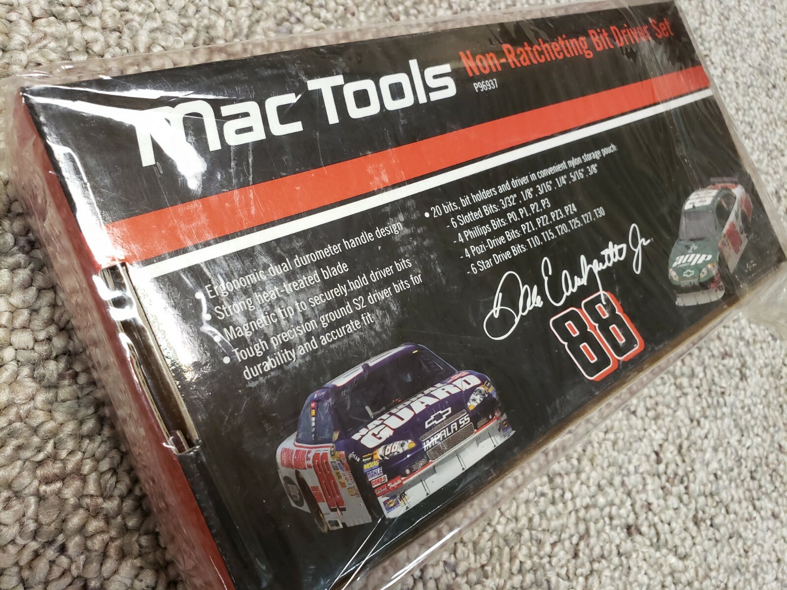 Brand New Mac Tools Non-Ratcheting Bit Driver Set P96937 Dale Earnhardt Jr 88