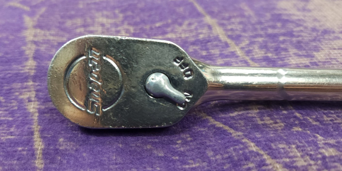 Snap-on F80 3/8” Drive Ratchet – Chrome Handle – USA Made