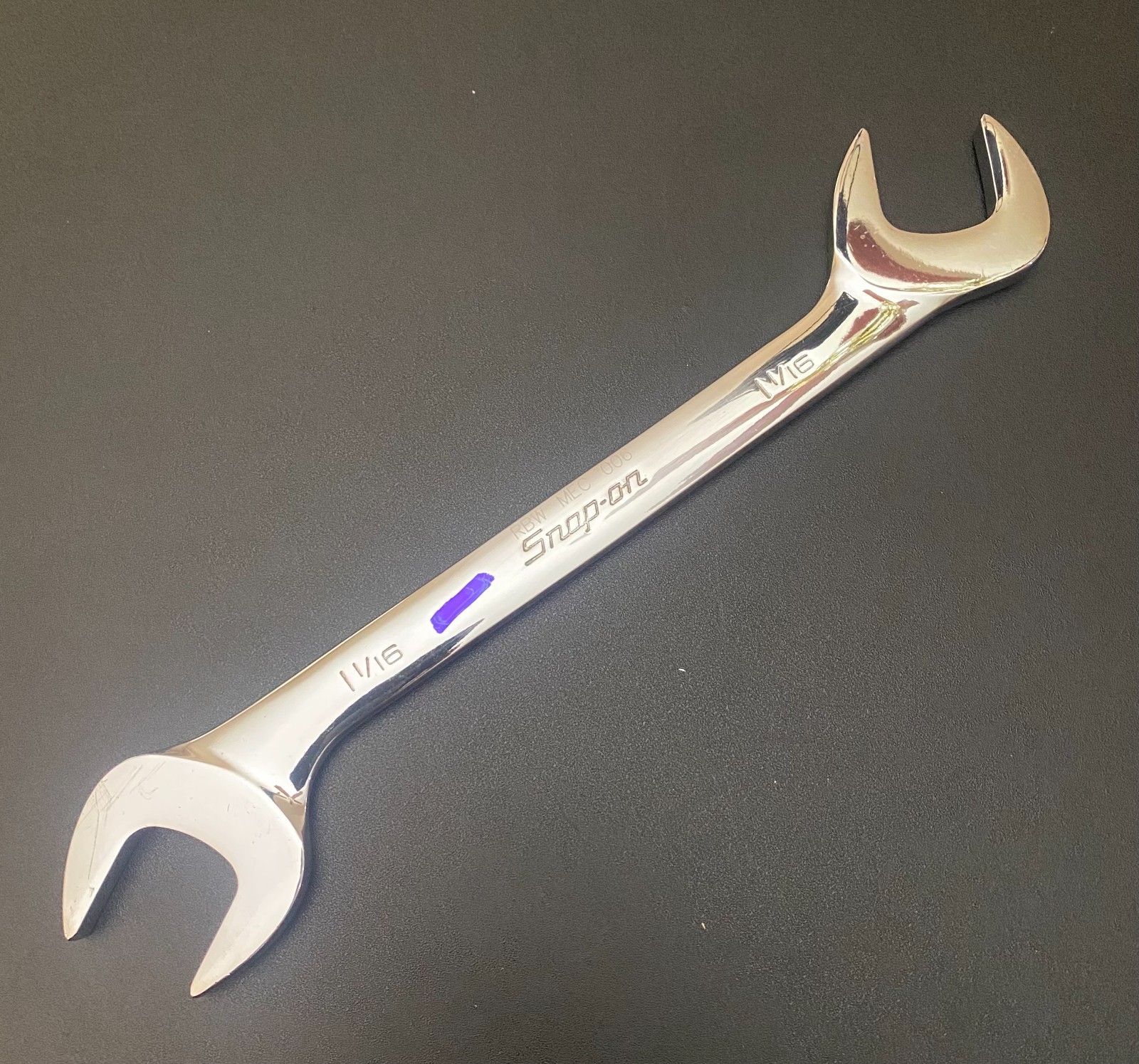 Snap-On 1-1/16″ SAE Four-Way Angle Head Open-End Wrench VS34B [ Blue ]