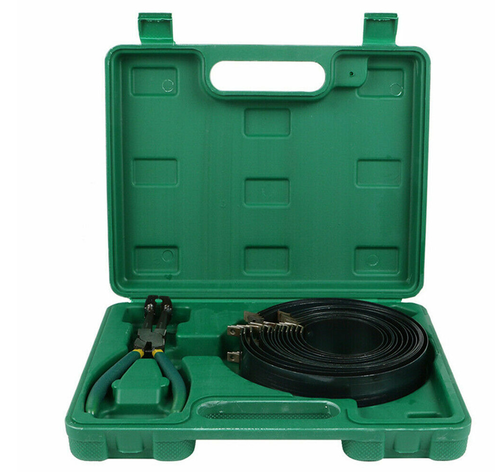 Professional 14Pcs Piston Ring Compressor With Ratcheting Plier & Carrying Case