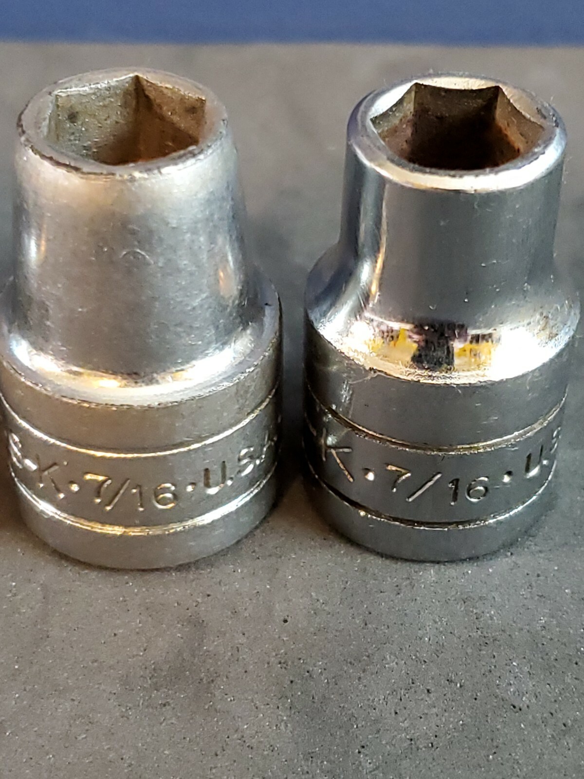S-K 1/2″ DRIVE 6pt Shallow Sockets Mechanic Automotive Lot of 6