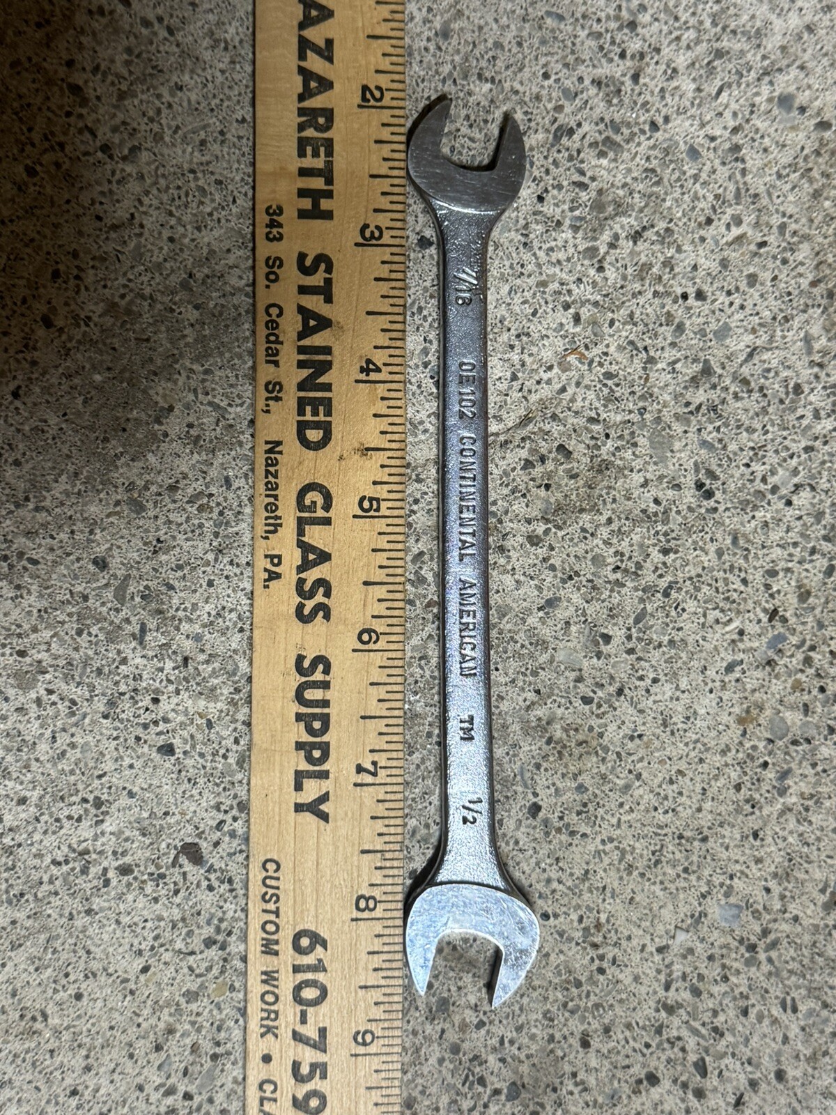 Peerless Wrench 7/16 1/2 Open End W. Germany Continental American 0e102