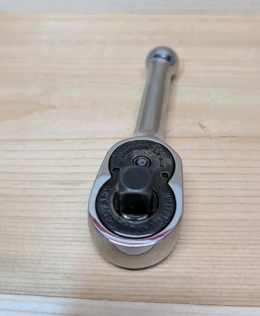 Snap-On FK720 3/8″ Drive Stubby Handle Chrome Ratchet 4″ Long