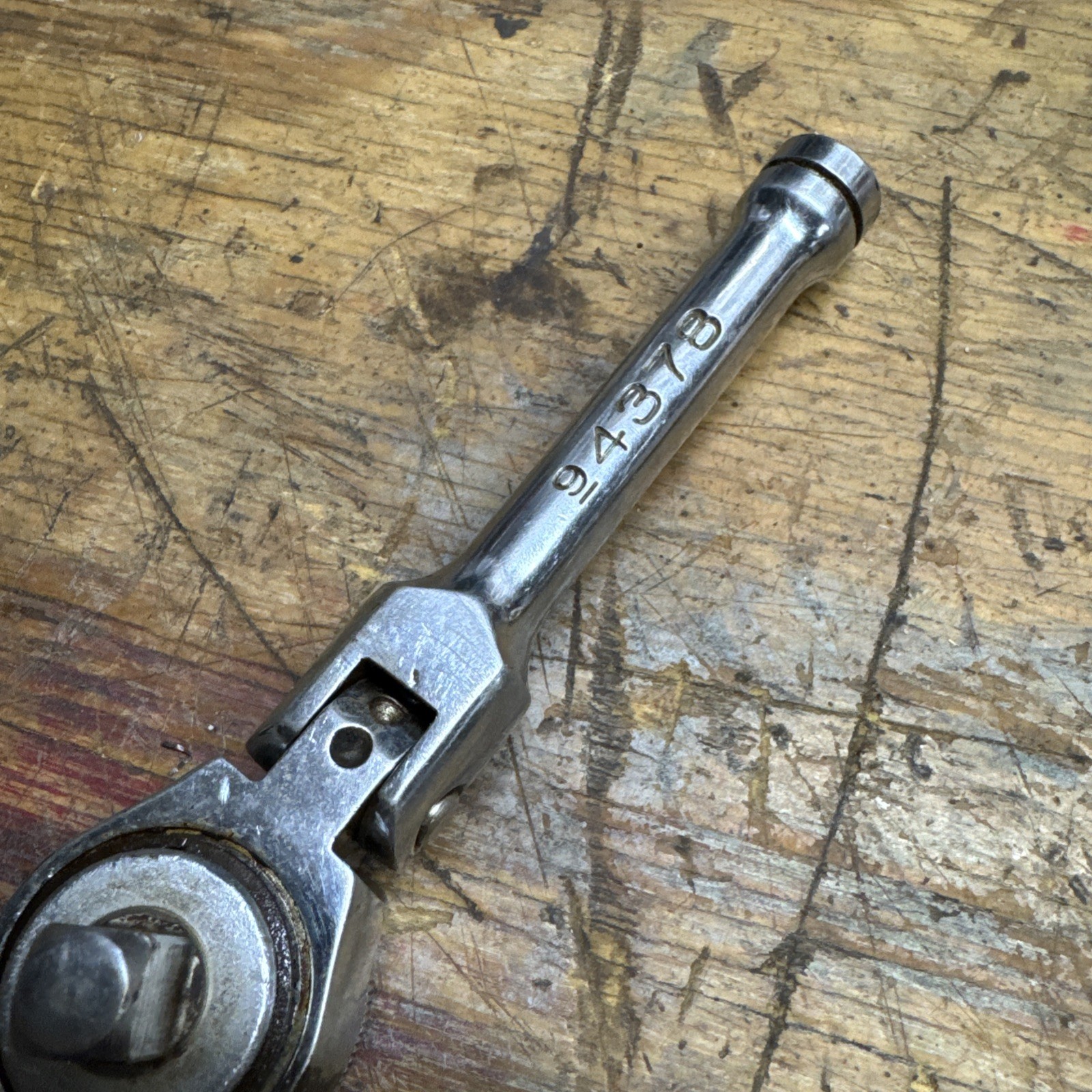 Vintage Craftsman 3/8″ Drive Ratchet Stubby Flex Head Compact Tight Space Short