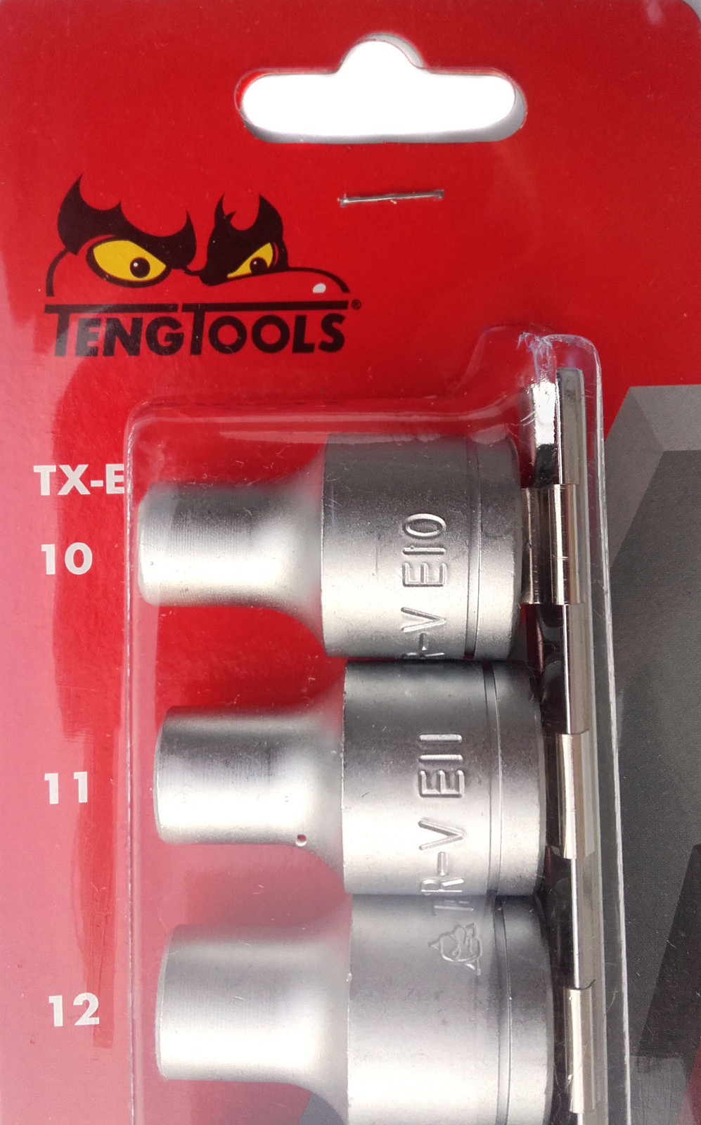 Teng Tools M1210 1/2″ Drive 116610104 9PC Torx TX-E E10 – E24 Socket Set