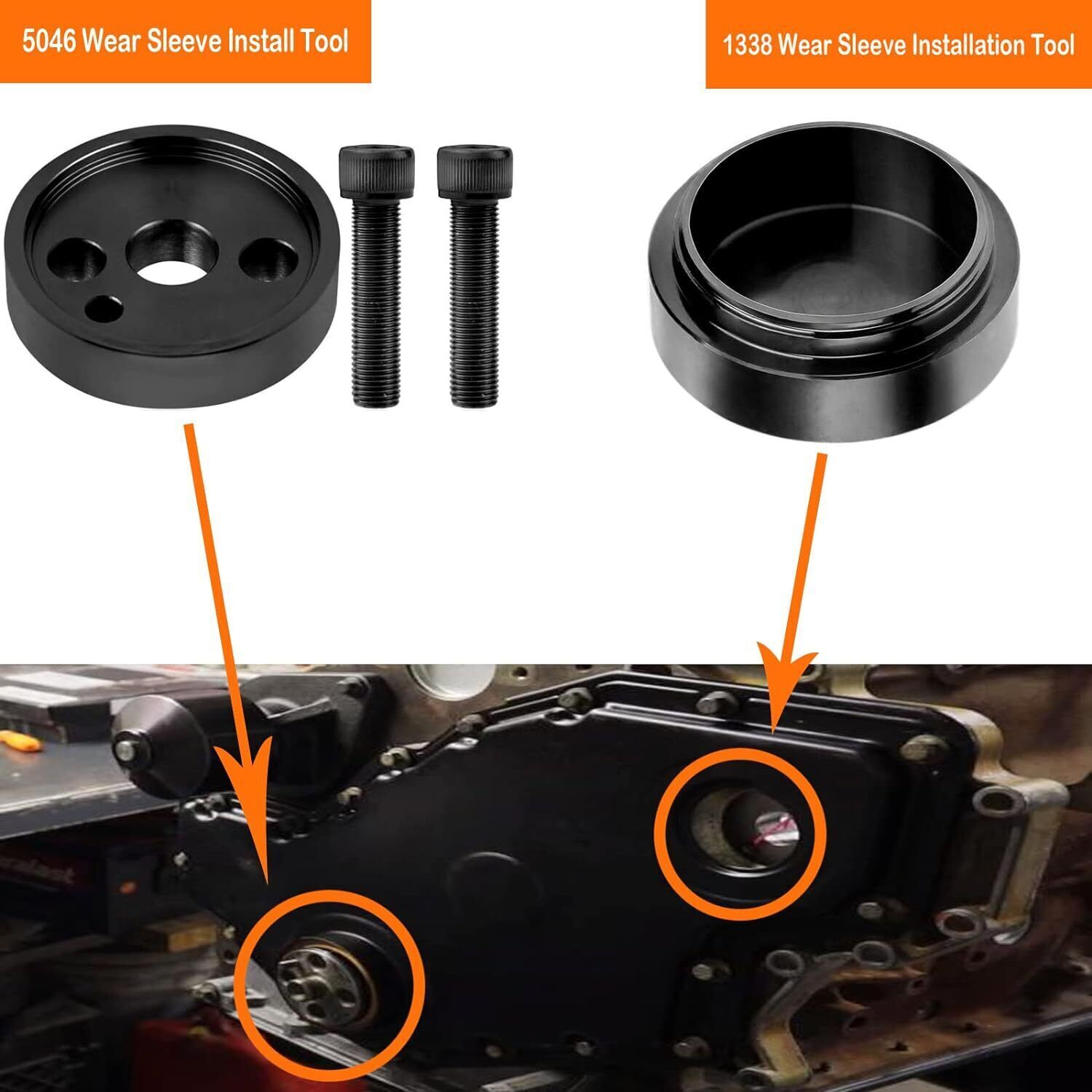 Front Cover Crankshaft Seal & Wear Sleeve Installer Tool For Cummins 5.9L 6.7L