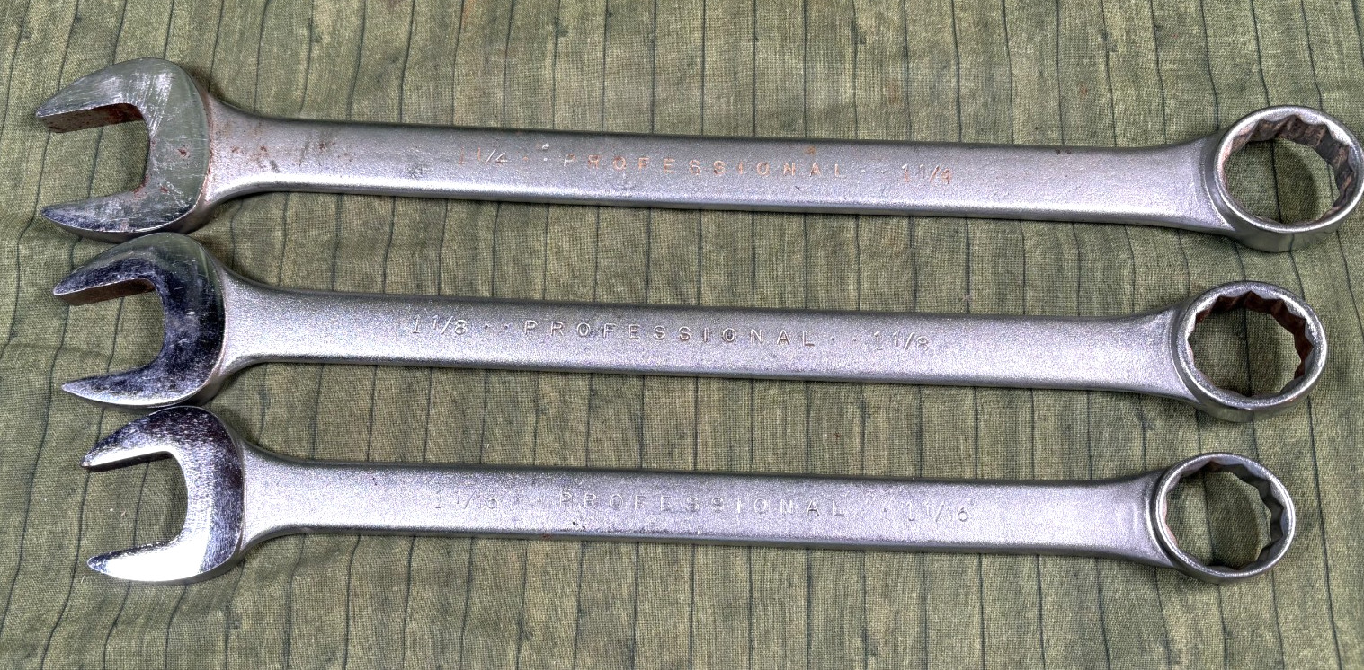 Proto Professional SAE Combination Wrench Set of (3) 1234, 1236 & 1240 ~ U.S.A.