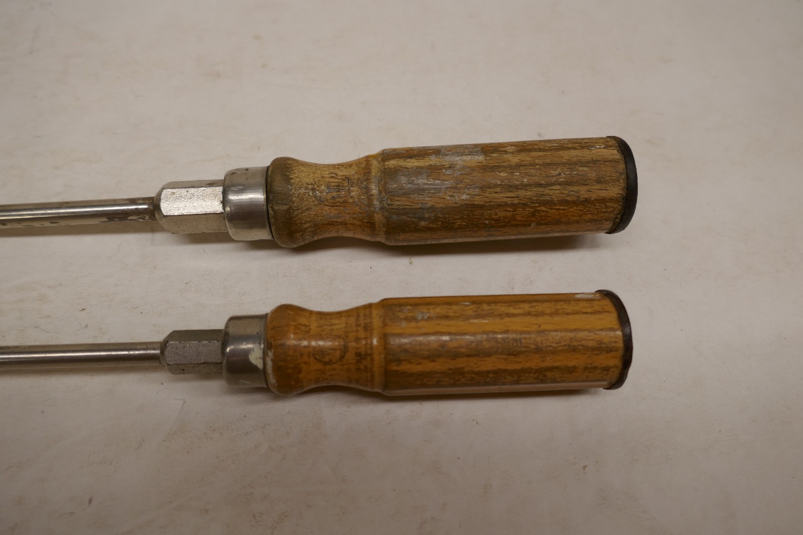 Vintage Pr Wood Handle Screwdriver Flat Slotted Wood Handle Heavy Duty NICE!!