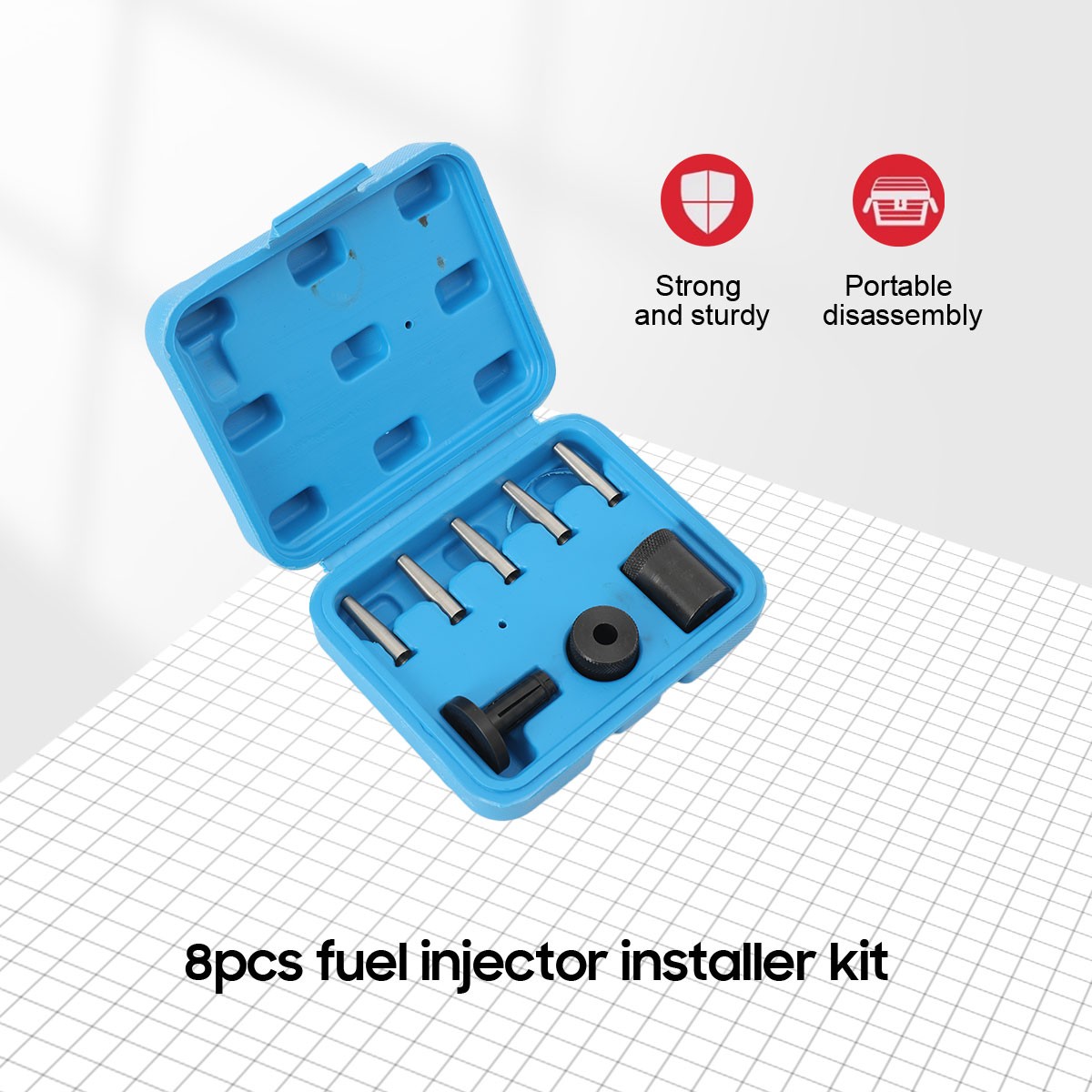 34720 Injector Seal Installer Kit 8Pcs For Many Ford, GM and Subaru Engines
