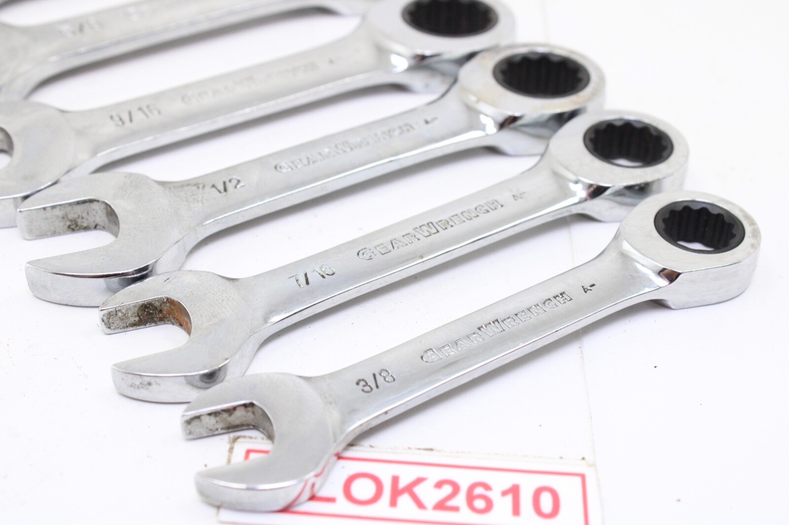 Gearwrench 3/8″ – 3/4″ 7 Piece SAE Stubby Combination Ratcheting Wrench Set