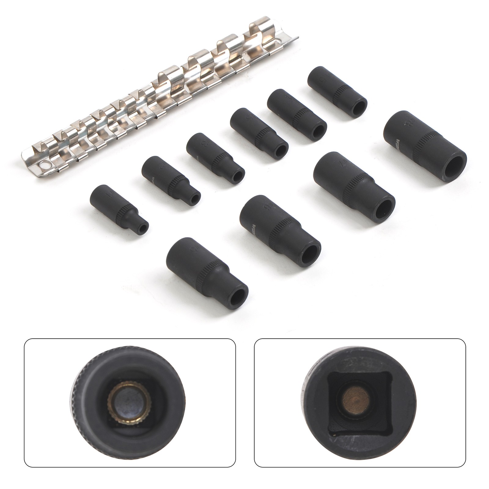 1/4″ 3/8″Dr Tap Socket Set Magnetic Tap Holders Kit Set Thread Cutting Tool 10pc