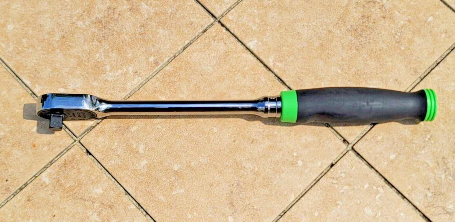 Snap-on Tools New Logo fhl100g 3/8″ drive 100 tooth long soft grip ratchet green