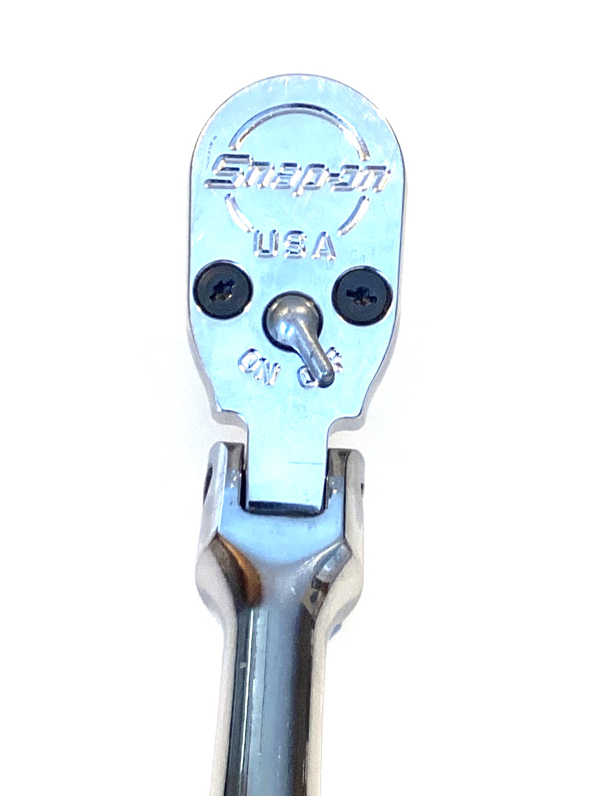 Snap On SHLF80A 1/2″ Drive ORANGE Soft Grip Long Handle Flex Head Ratchet MINT
