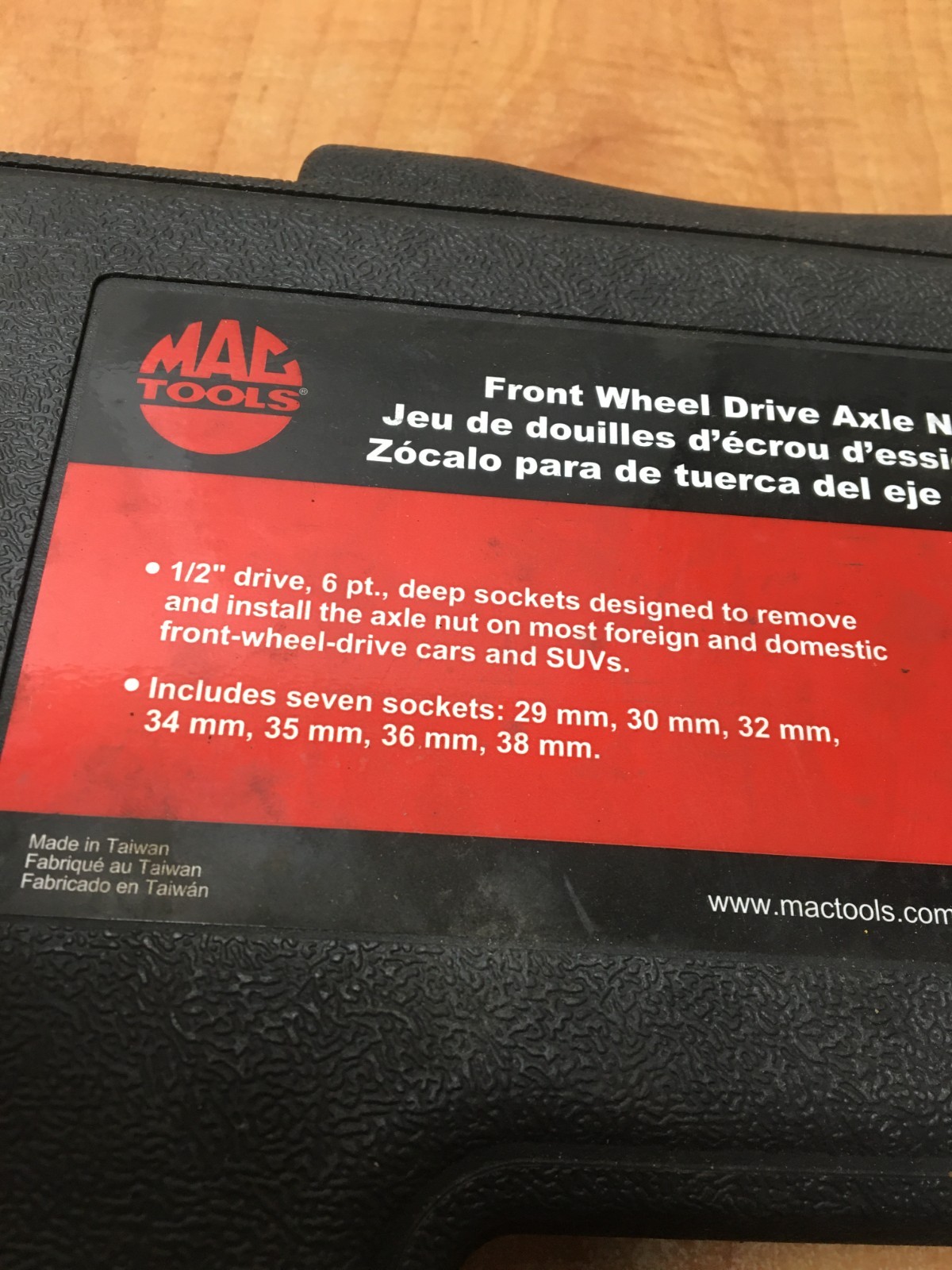 Mac Tools 1/2″ 6pt Axle Nut Metric Socket Set FWD Front Wheel Drive AS4547A