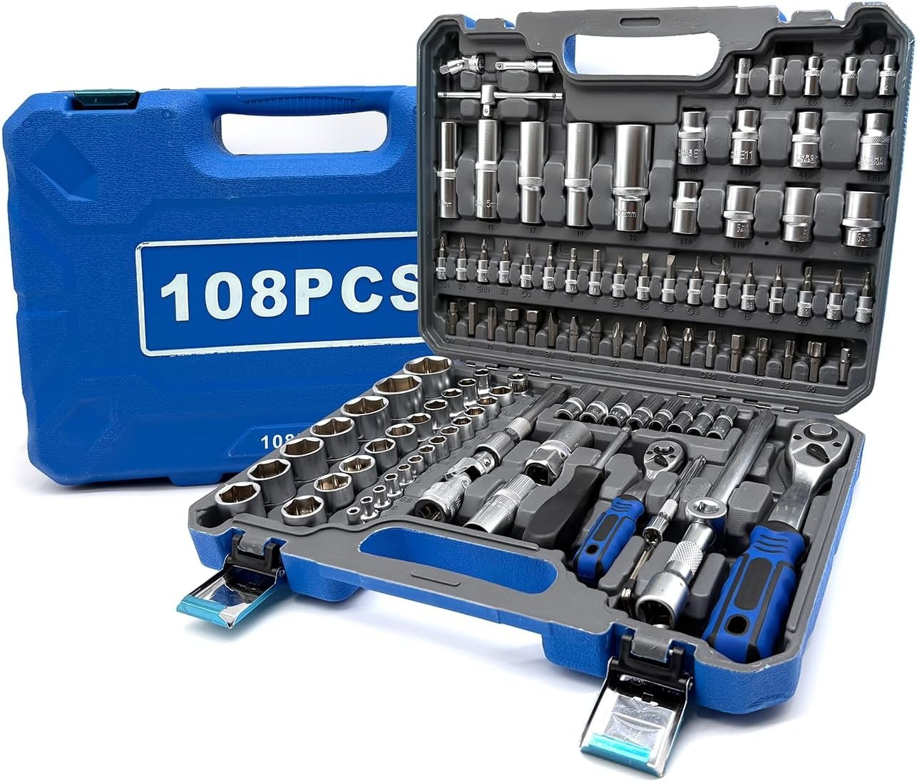 Precision 1/2″ & 1/4″ Drive Ratchet Socket Set – Pearl Nickel Alloy Steel