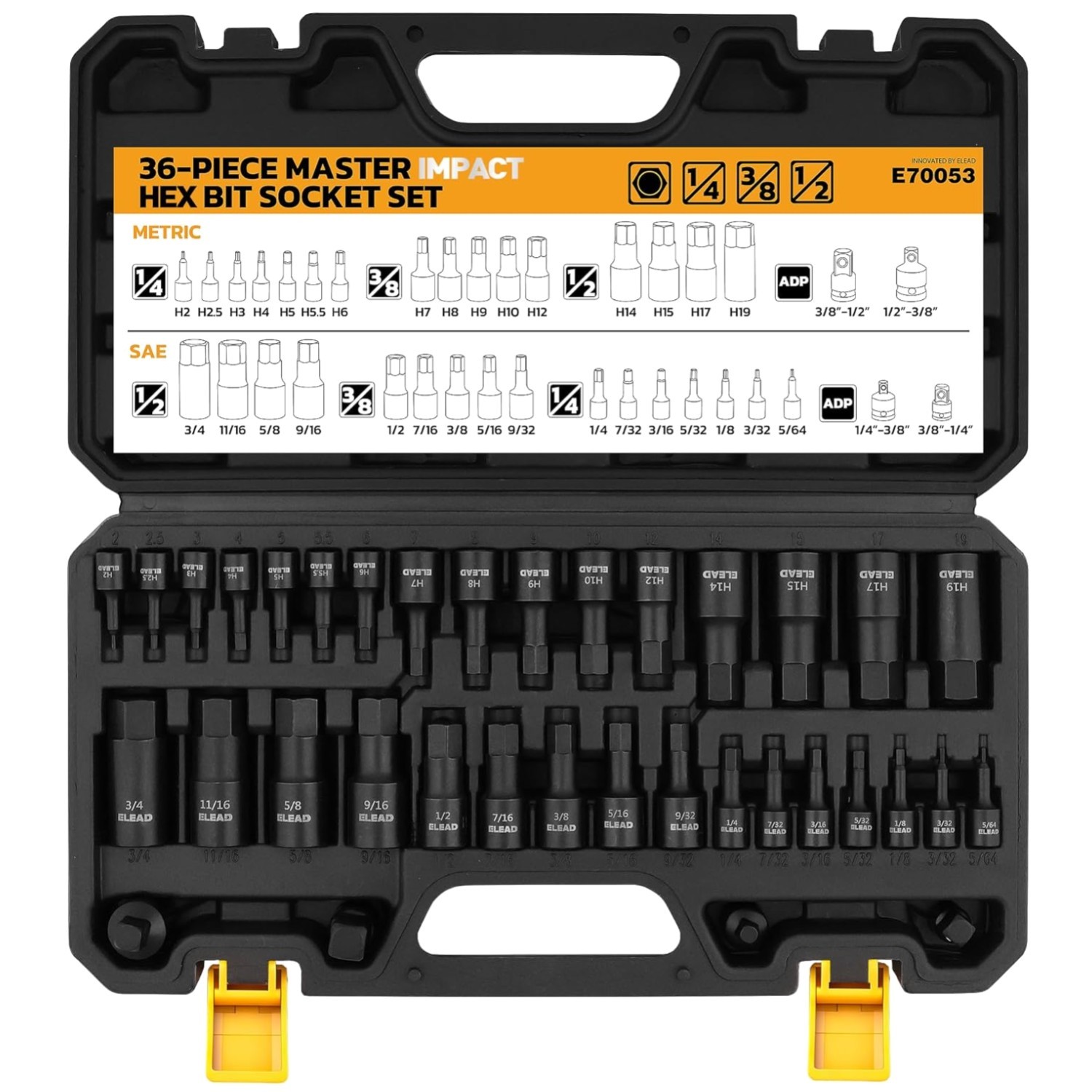 Automotive Master Tool Set, 36-Piece Hex Socket