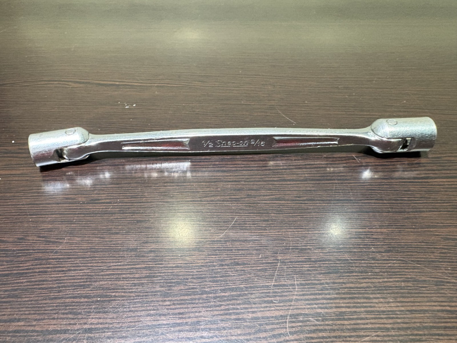 Snap-On FH1618C 12 Pt 1/2» – 9/16» Double Flex Head Socket Wrench Made in USA