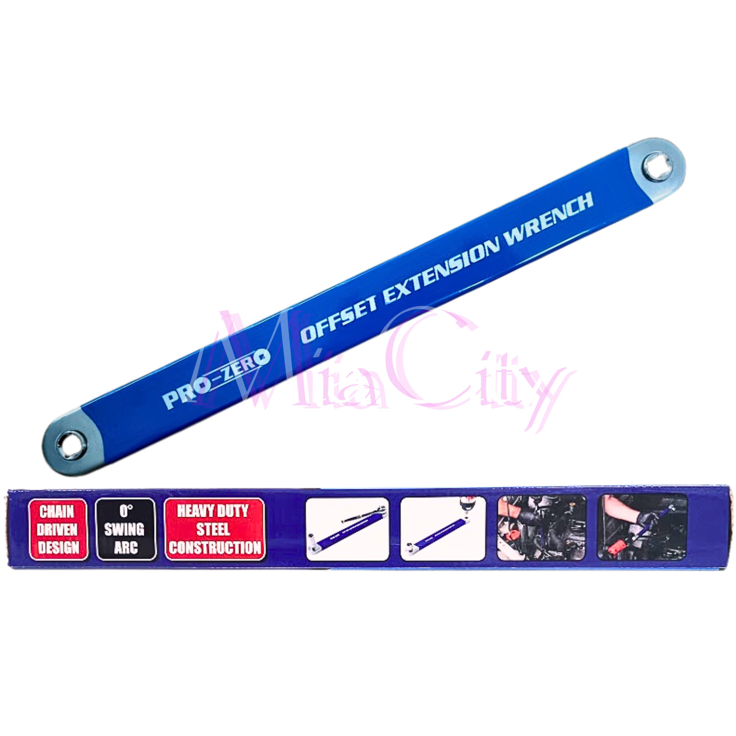 PROZERO Offset Extension Wrench Set Ratchet Spanner Wrench Extender with Adapter