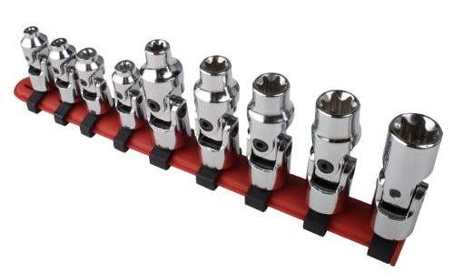 Sunex 9912 1/4″ Drive 9 Piece Universal Star Chrome Socket Set