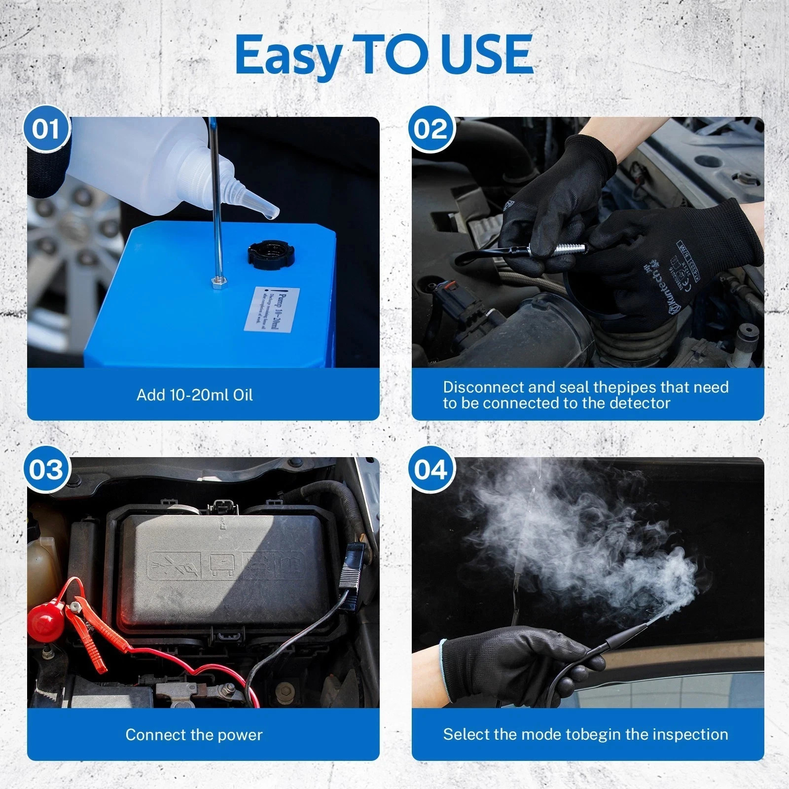 Automotive Smoke Leak Detector for Car Smoke Machine EVAP Vacuum Tester,12V DC